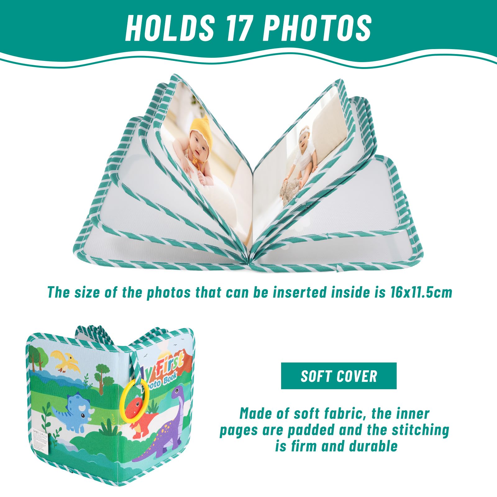 Baby Photo Album Soft Book, Soft Baby Photo, First Album, Memory Book from Birth - Image 3