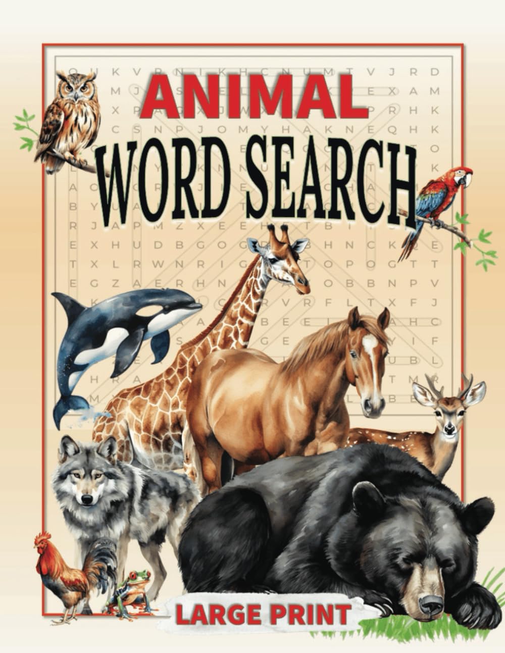 Animal Word Search: Fun and Engaging Large Print Puzzle Book for Adults & Teens