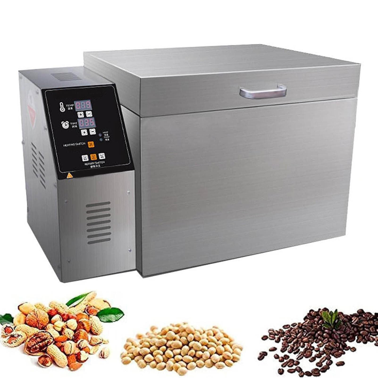 LJLYYDS Home Electric Coffee Bean Roaster Machine, Coffee Roaster Machine Industrial Commercial, Automatic Timing Nut Peanut Cashew Chestnuts Roasting Machine,for Coffee Beans, Nuts Type10