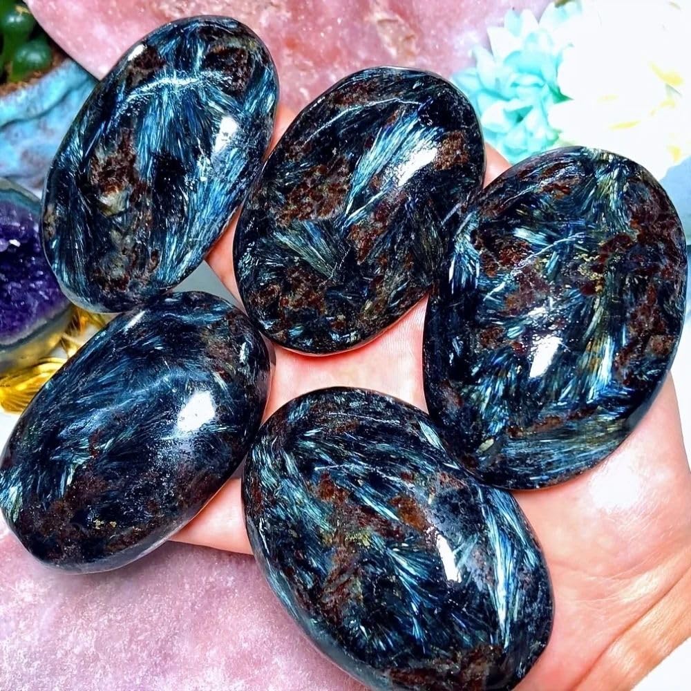 1pc 5-6cm Crystal Palm Astrophyllite Stone Pocket - Image 4