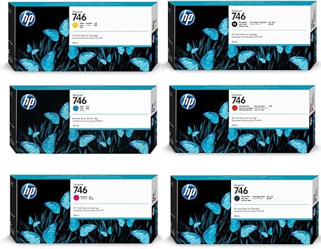 HP 746 300ml Magenta Ink Cartridge Kit - HP DesignJet Compatible - Photo Ink Technology with Ultra-Pure Pigments and Built-in Smart Color Adjustment