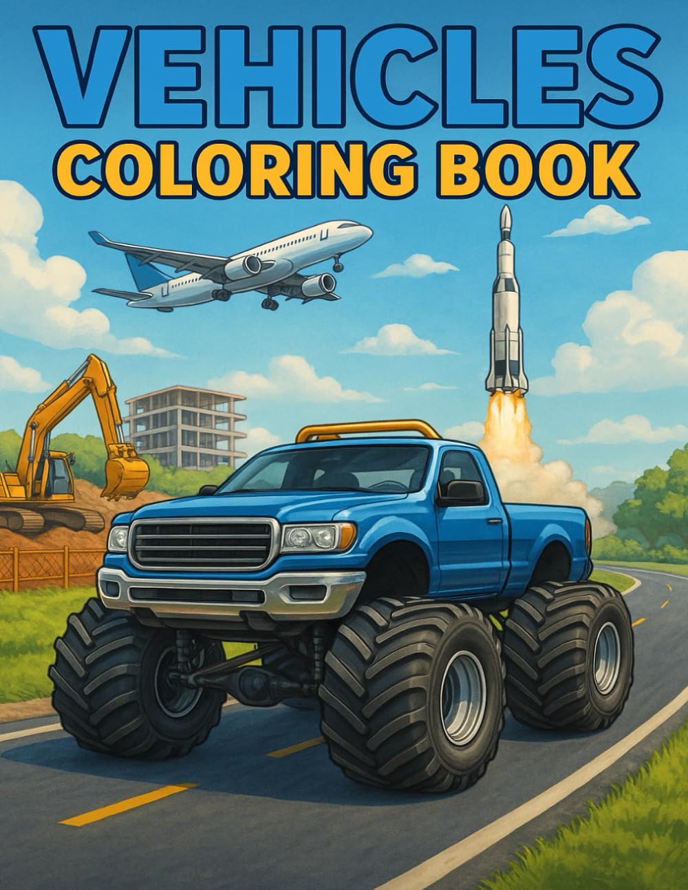 Color Your Ride: A Fun Vehicle Coloring Book for Preschoolers