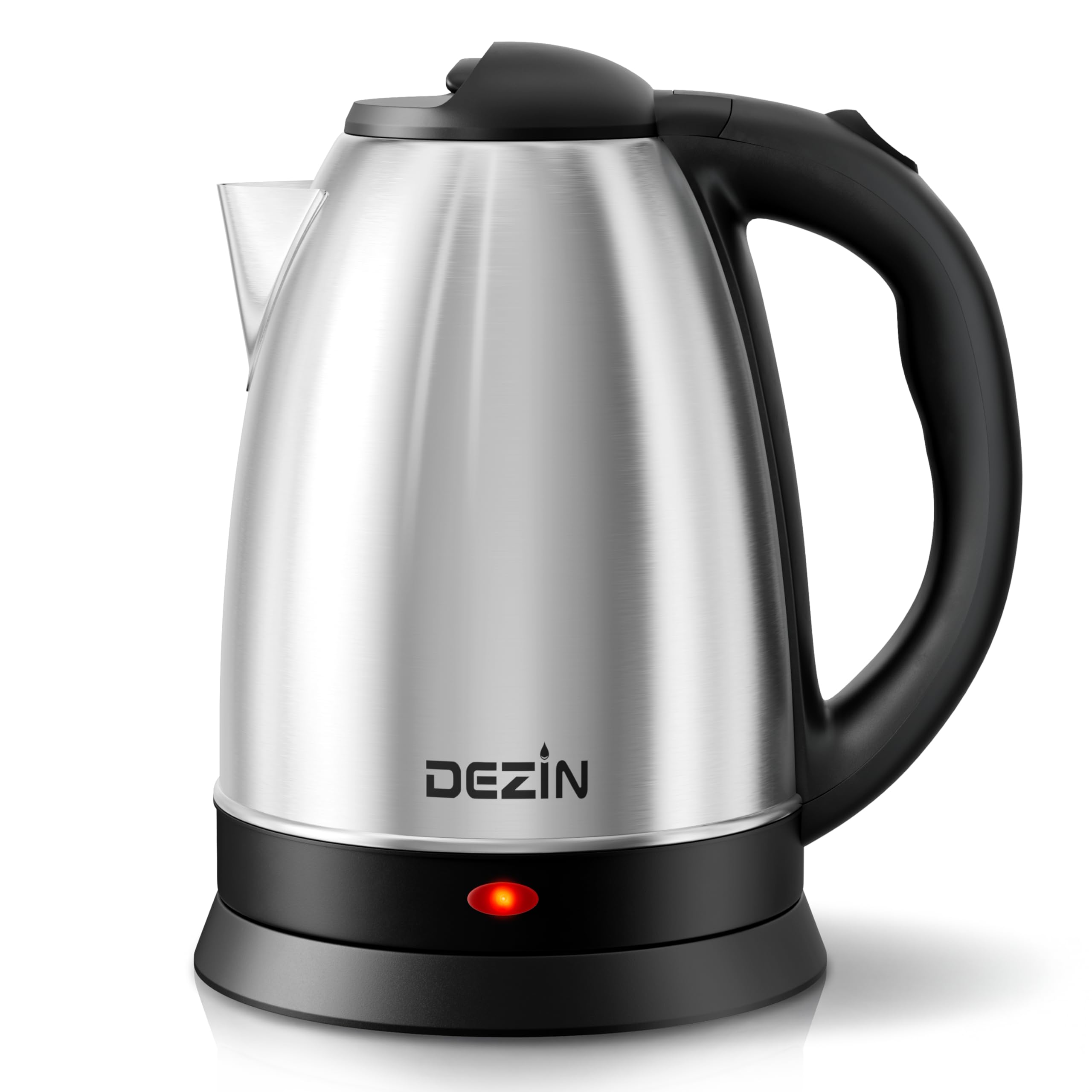DEZIN Electric Kettle Upgraded, BPA Free 2L Stainless Steel Tea Kettle, Fast Boil Water Warmer with Auto Shut Off and Boil Dry Protection Tech for Coffee, Tea, Beverages