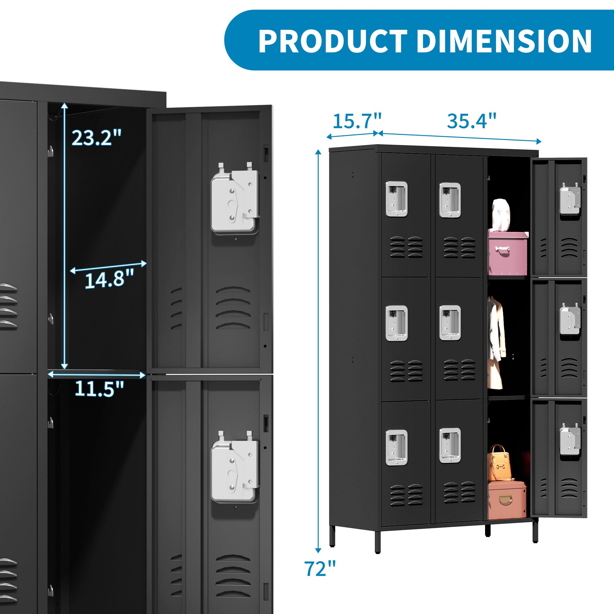 ロッカー 20室 スマイル 更衣室ロッカー OAスチールロッカー 3連4段12人用