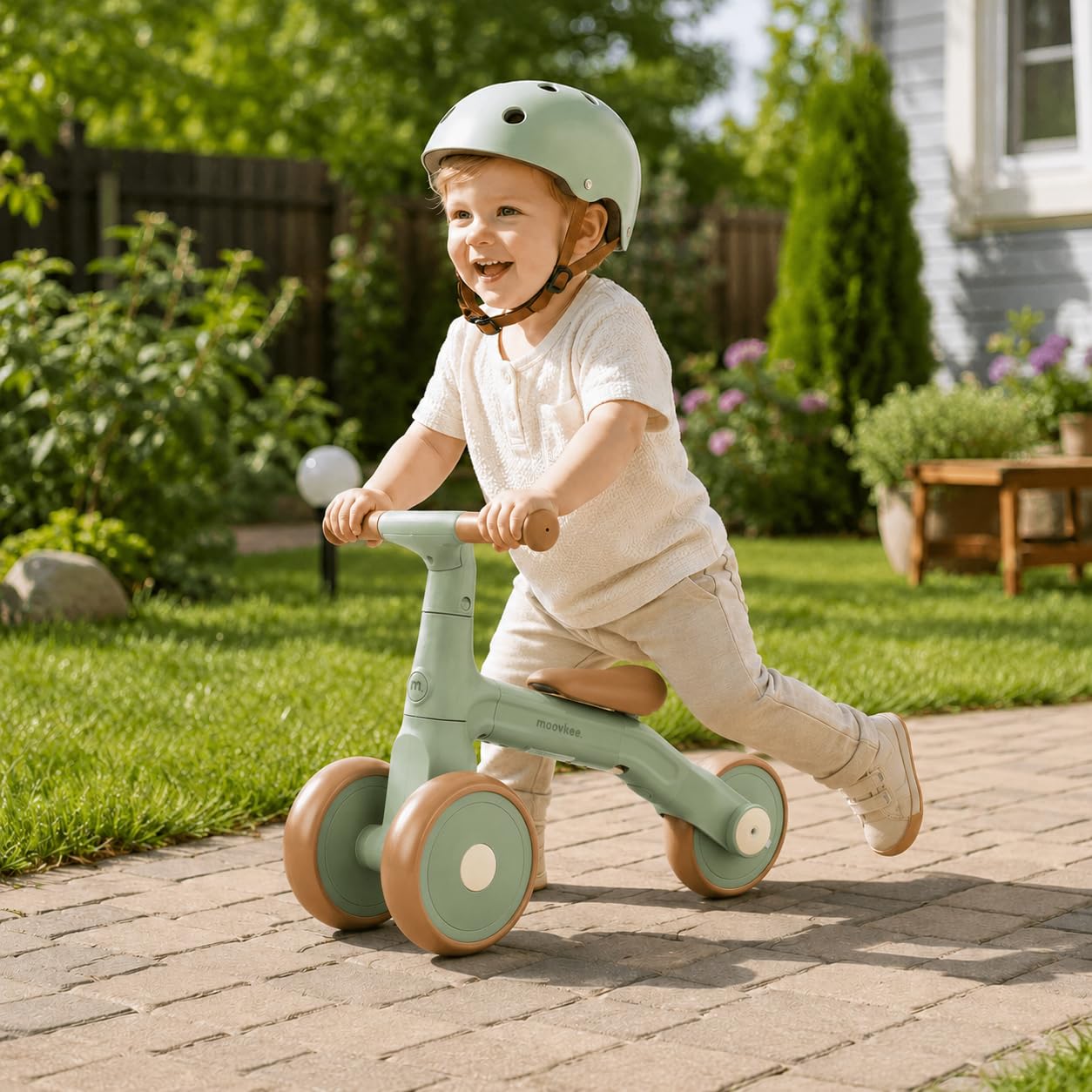 3-in-1 Laufrad ab 1 Jahr – Dreirad Todi Mint Fördert Gleichgewicht & Motorik - Kinder Laufrad Mit Pedalen, Höhenverstellbarer Sattel, Ultraleicht