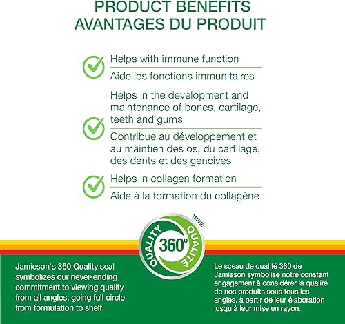 Miniatura 3 de Jamieson Vitamina C Masticables 500 mg - Jugoso sabor melocotón blanco, 120 tabletas