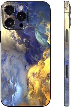 Skin Wrap for iPhone 13/14/15/16/17 Pro Max, Vinyl Decal Sticker Cover Protective Film for Phone Back, Camera, Frame Gold, 16 Pro Max