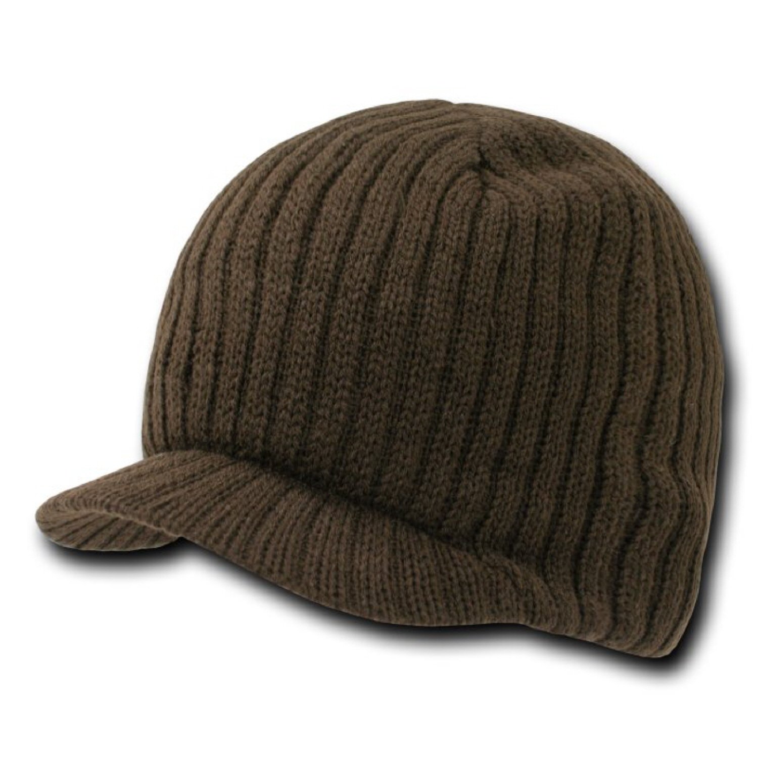 DECKY Bonnet à Visière En Tricot Campus Jeep Noir