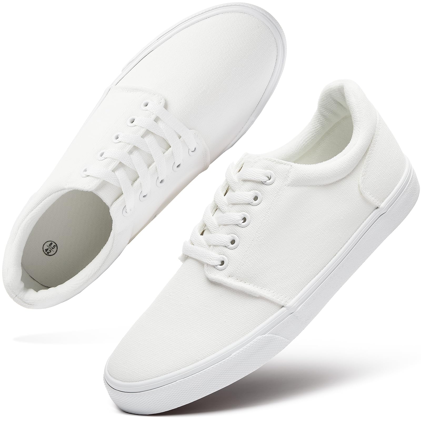 hash bubbieMens Canvas Shoes Classic Men's Canvas Sneakers Low Top Tennis Shoes Lace up Comfortable Skate Casual Shoes