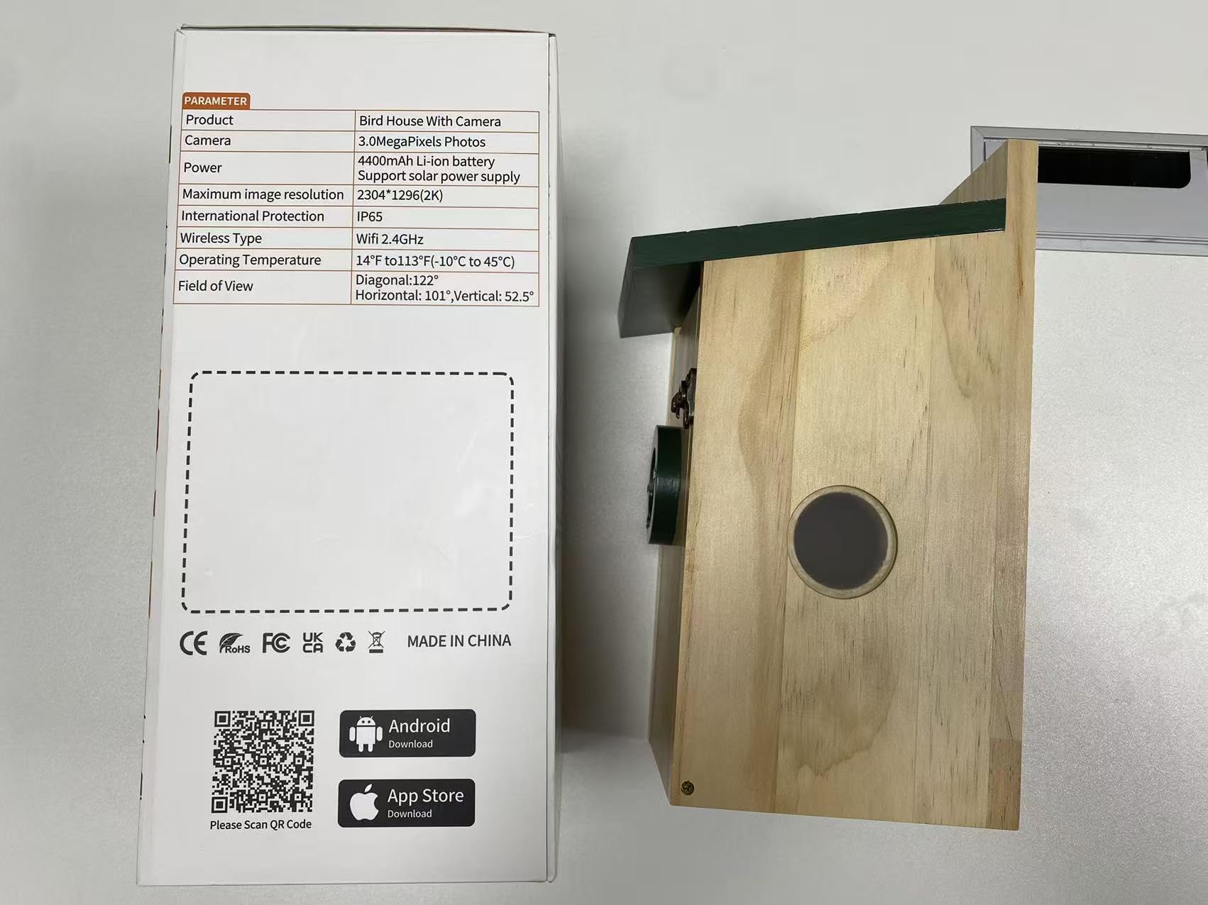 Bird House with Camera, 5MP Smart Birdhouse Camera with Solar Powered, Bird Box Camera for Families, Motion Detection, Watch Bird Nesting & Hatching in Real Time, Ideal Gift for Bird Lover