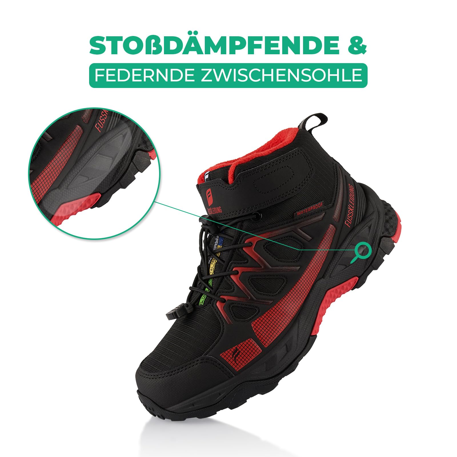 Fusskleidung Damen Herren Winterstiefel Wasserdicht Gefütterte Wanderschuhe