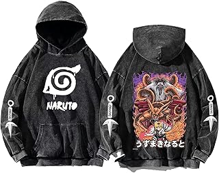 Japanese Anime uchiha itachi sakura sasuke kakashi madara obito washed acid hoodie محجر 29