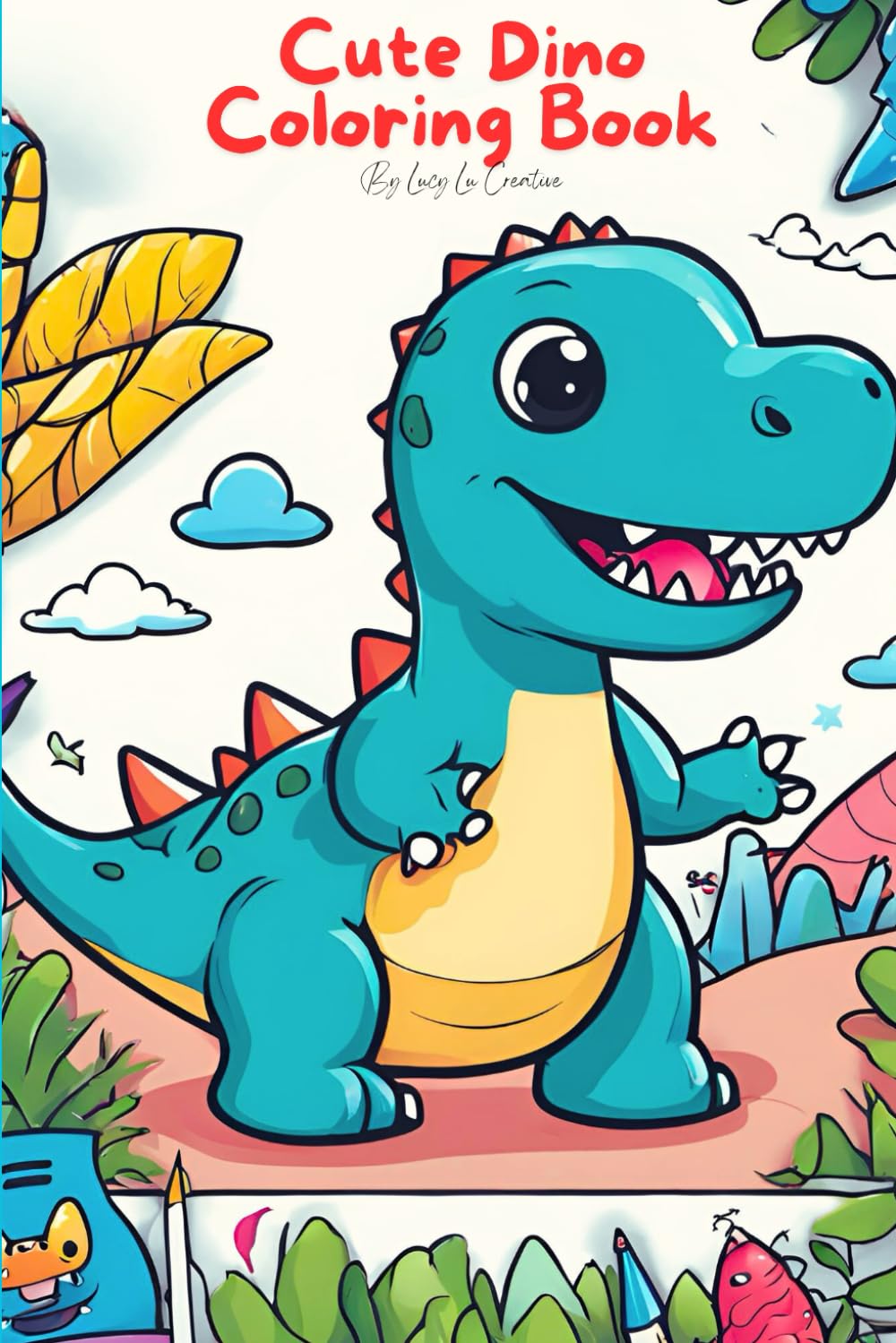 Cute Dino Coloring book