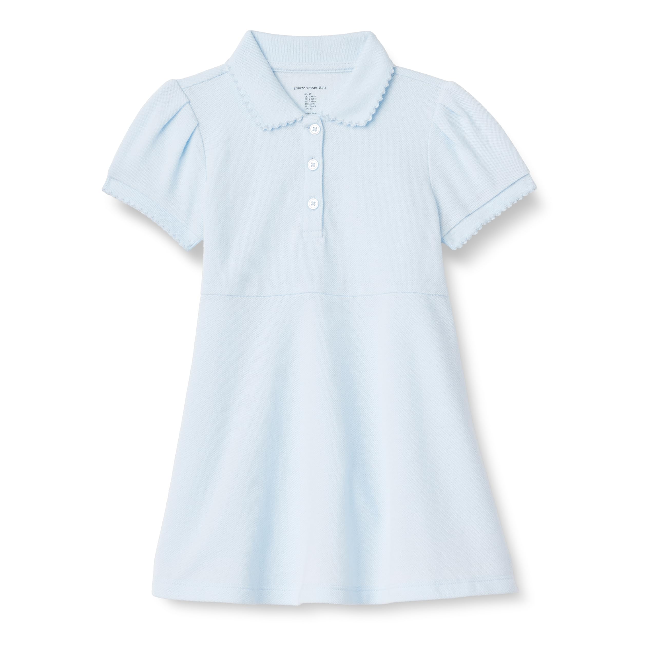 

                                                    Amazon Essentials Girls' Short Sleeve Polo Dress, 