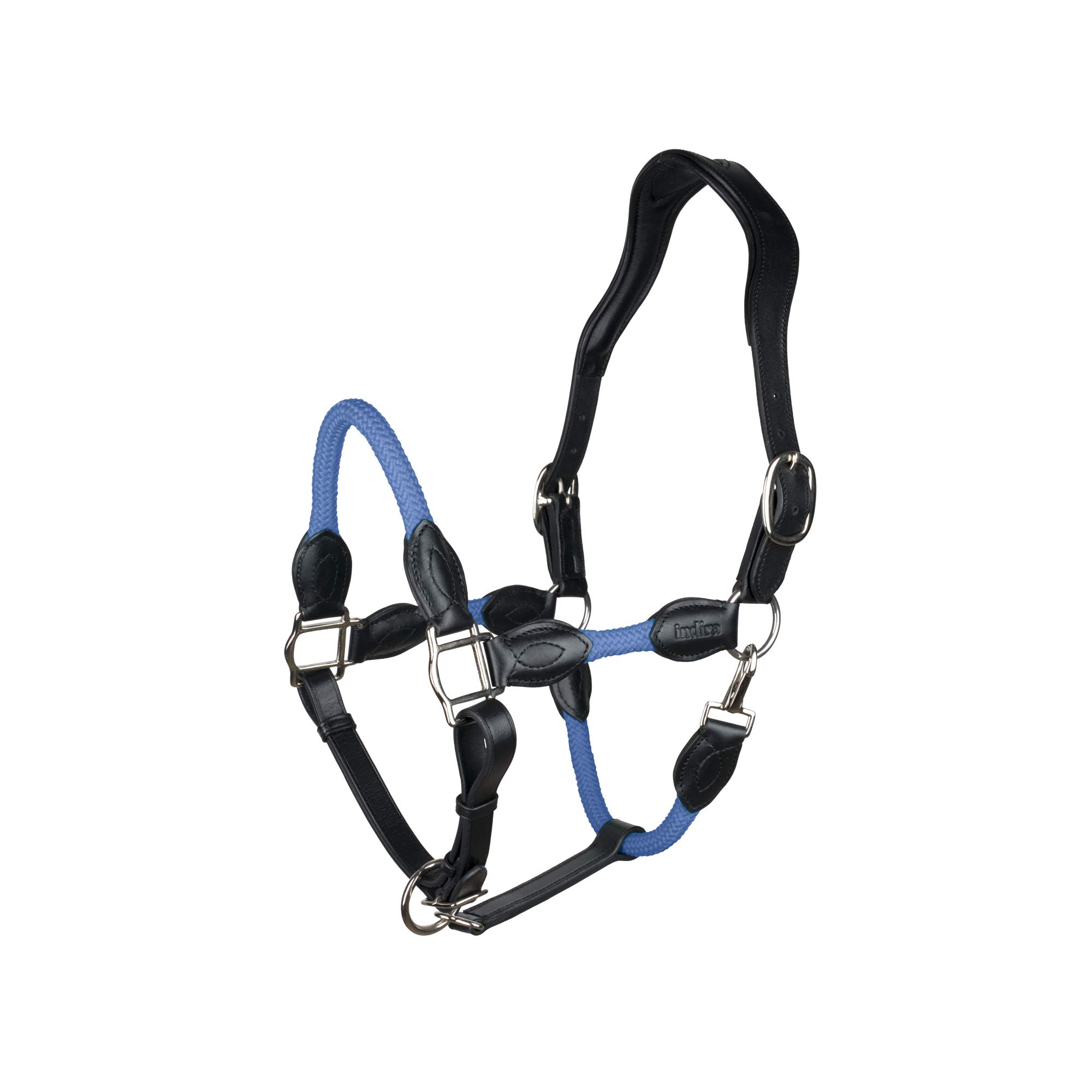 indira Seil-Leder-Halfter pro PP-Echtleder (Pony, Blau 01)