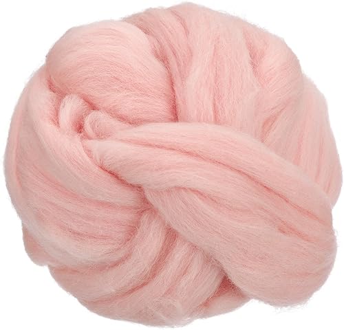 uxcell Lana de fieltro con aguja, hilo de lana de fibra natural de 3.5 onzas para fieltro húmedo, manualidades, materiales de bricolaje (blanco y
