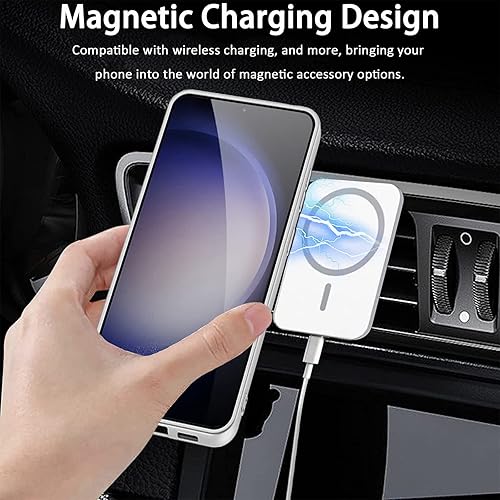 Miniatura 2 de Miimall Funda magnética compatible con Samsung Galaxy S23, resistente a las caídas, a prueba de golpes, ultrafina, suave y delgada, carcasa MagSafe