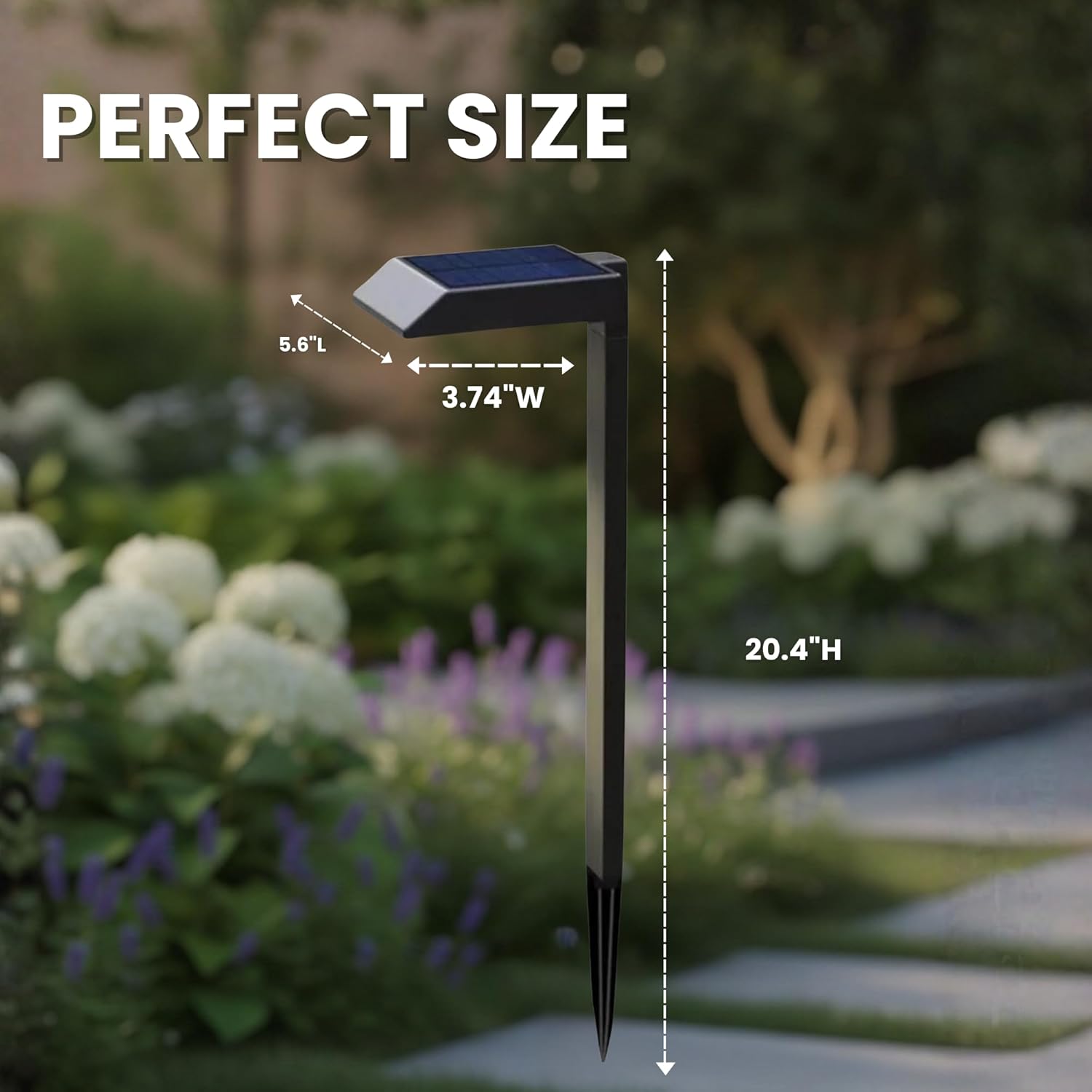 Energizer Waterproof Outside Solar Lights for Yard - 6 Pack 30 Lumen, LED Bright Automatic Dusk to Dawn Garden Lights, Easy to Install Weather-Resistant Front Yard Lights for Ornamental Areas