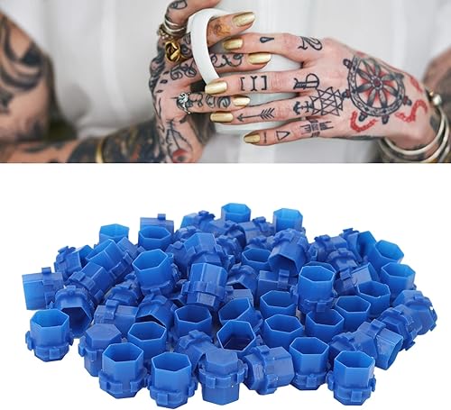 Miniatura 3 de Juego de 200 vasos de tinta de tatuaje de color, vasos de tinta empalmables en forma de colmena para pigmentos, vasos de pigmento de maquillaje