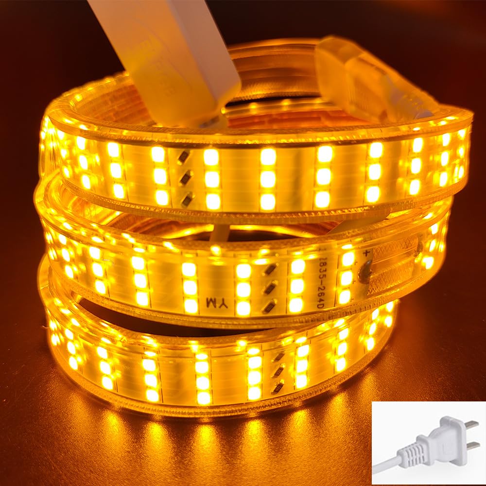 究極爆光三列 ledテープライト 白 電球色 264SMD/M 3m IP68 究極爆光三列 ledテープライト ledテープ 白 電球色 ACアダプター