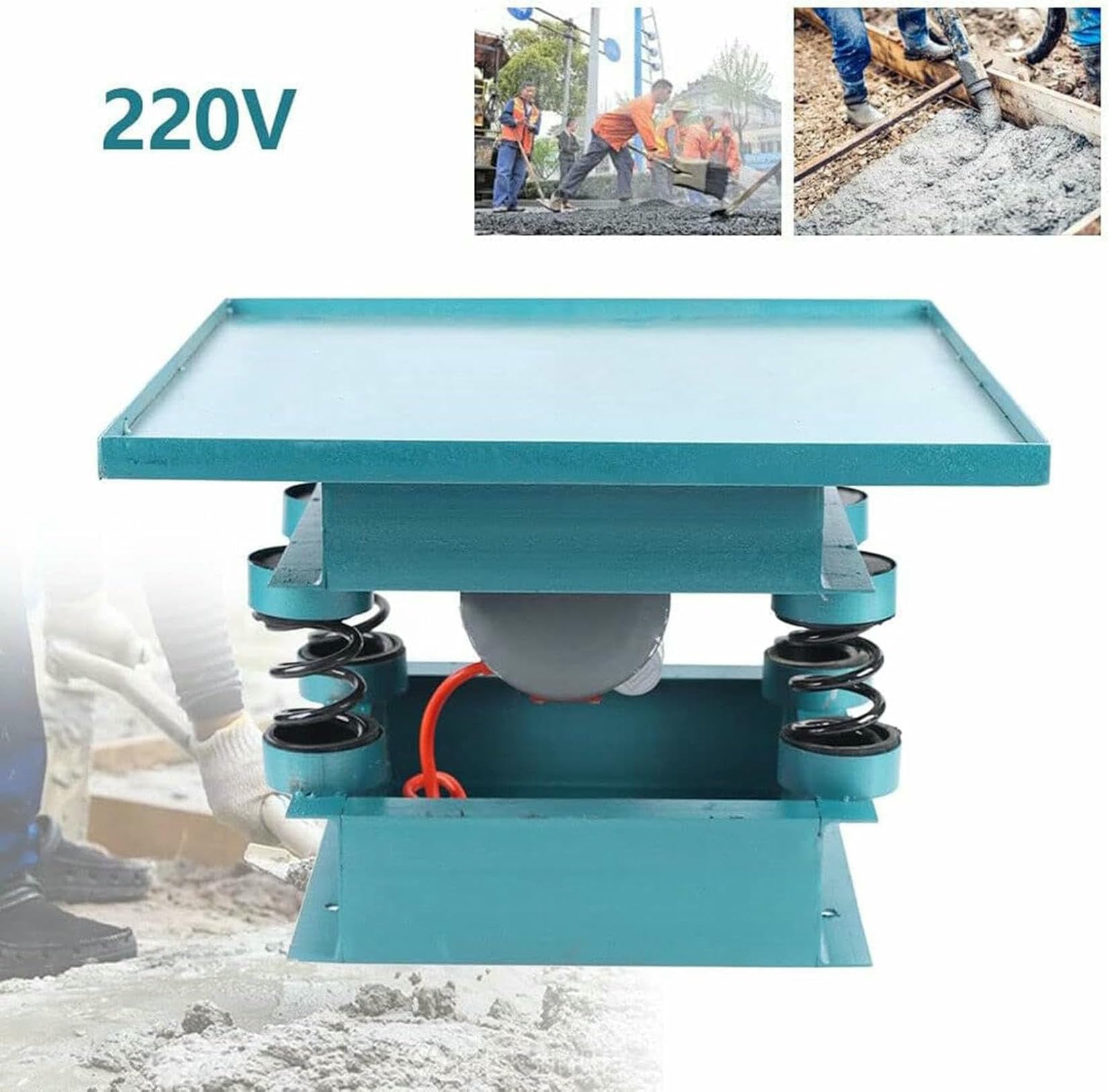 Tavolo vibrante per calcestruzzo, piattaforma vibrante elettrica in acciaio inox per banco di prova e piastra piana, ideale per applicazioni efficaci di miscelazione e vibrazione del calcestruzzo