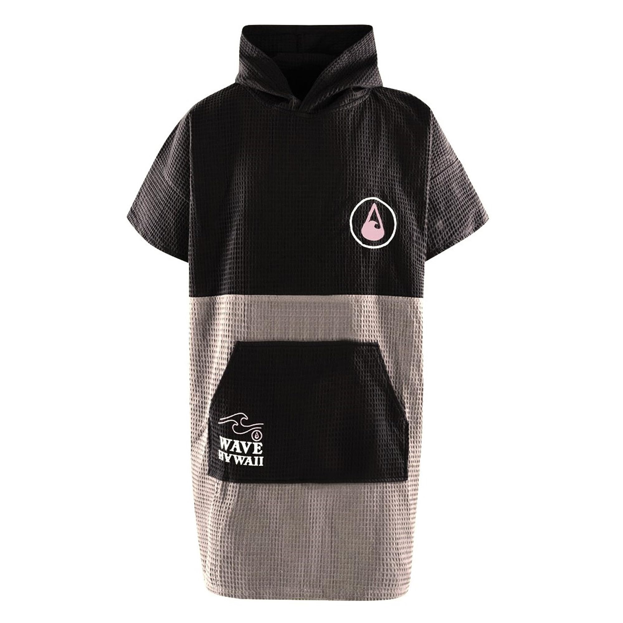 WAVE HAWAII Poncho Surf Travel donna & uomo S-M, 155-185 cm | 100% cotone, poncho da mare assorbente per cambiarsi, spiaggia, surf, sauna & sport acquatici
