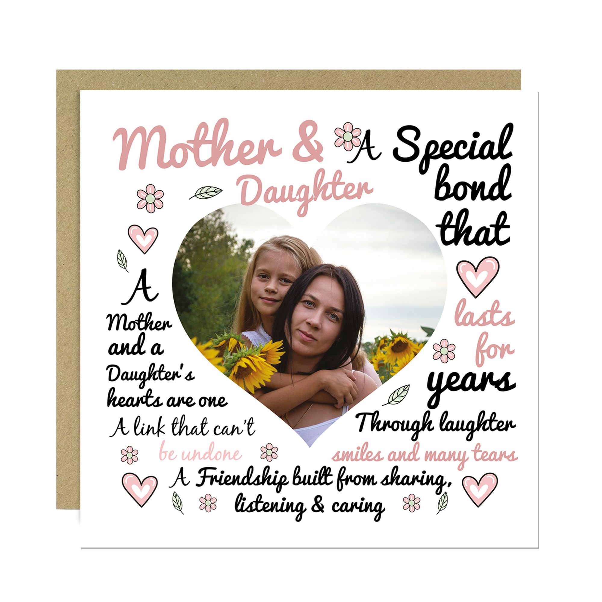 RED OCEAN Mother And Daughter Card For Mothers Day Mum Card Daughter From Mum From Personalised With Photo For Her Cards