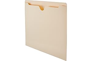 Store Documents in Style with Amazon Basics Plastic File Jackets