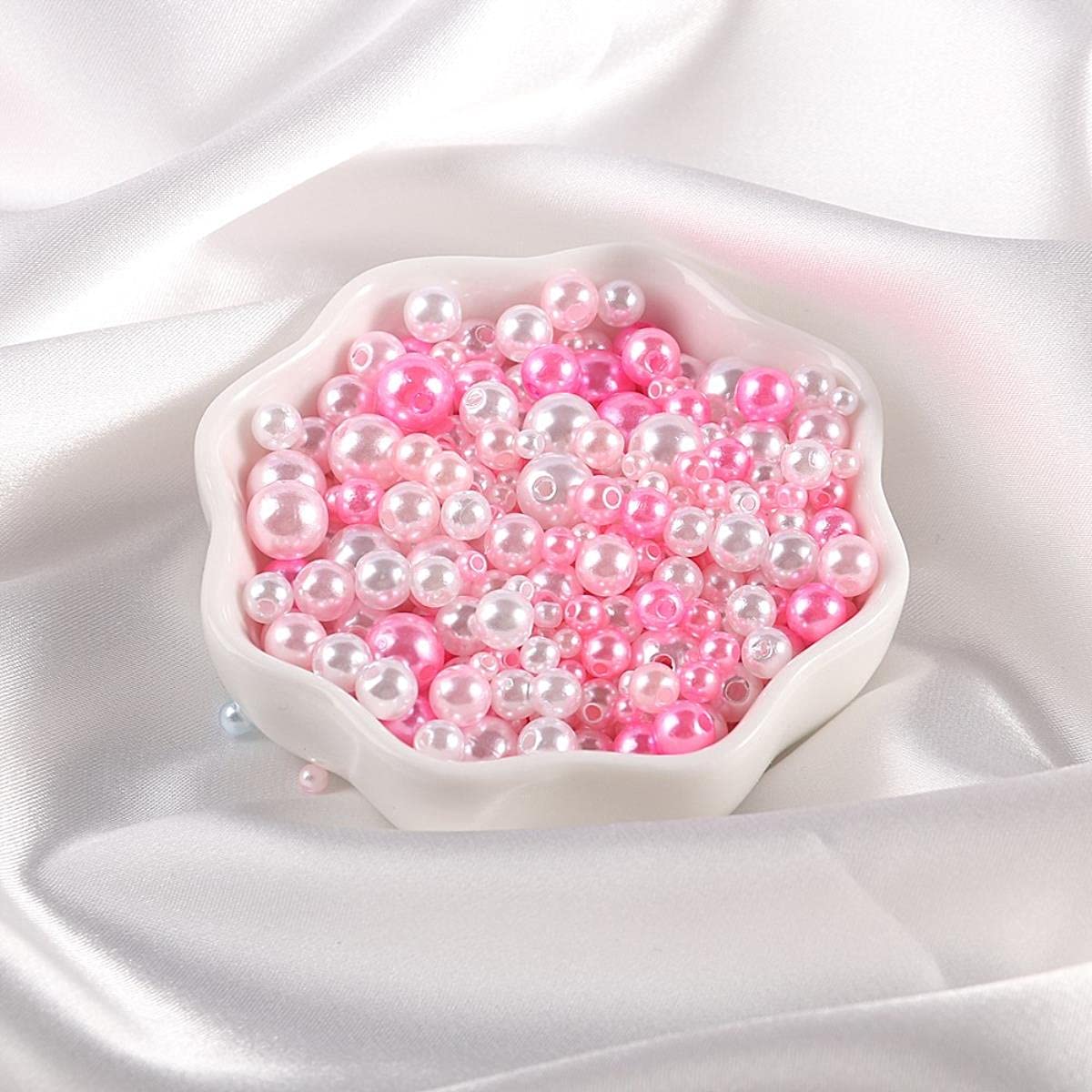 Mix Size 2-8mm Senza foro Perle colorate Rotonde Imitazioni Perle Perline Fatte a mano Collana fai da te Bracciale Accessori per la creazione di gioielli