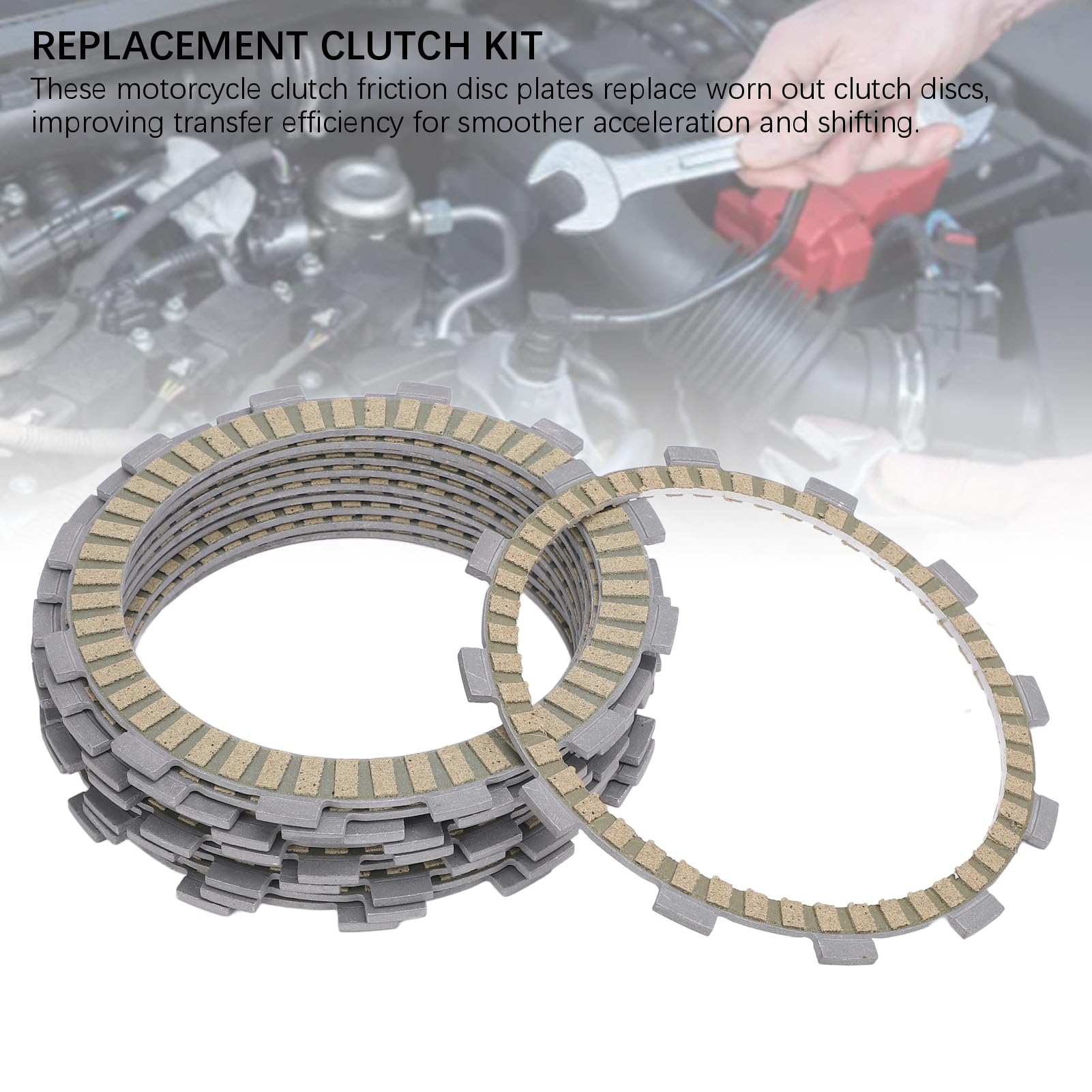 Generic Set Dischi Frizione Frizione Trasferimento Durevole per 696 796 Dischi per Carichi Pesanti per Appassionati di Moto