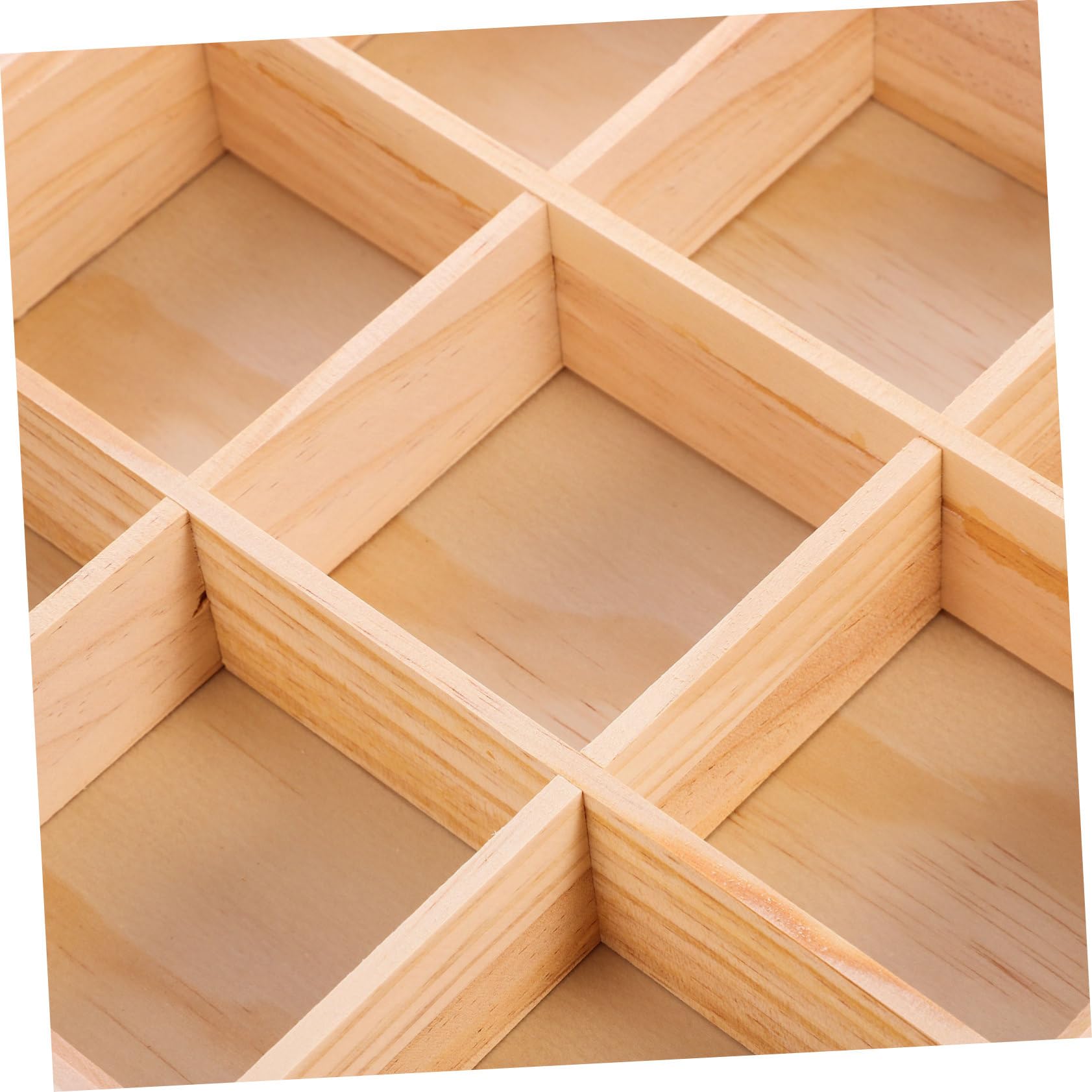 Amosfun Holz Teebeutelbox mit Fächern für Snack, Keks und Dessert