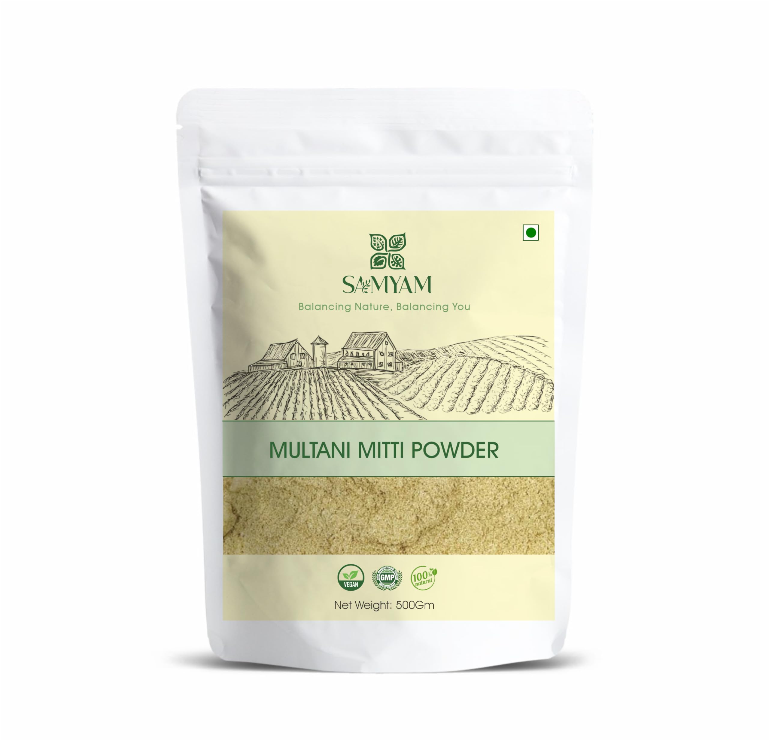 SAMYAM Multani Mitti Facial Skin Cleanser Powder - 500g, 500 g (Pack of 1)