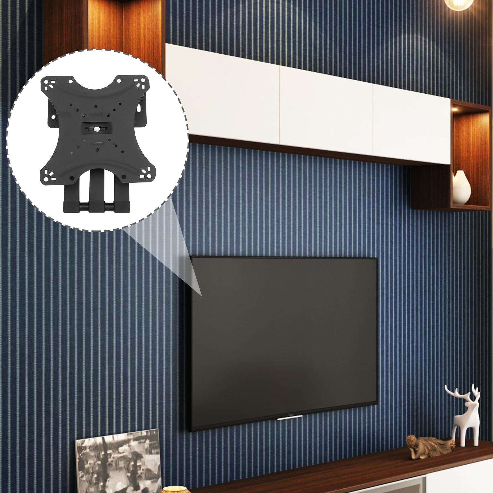 Supporto da Parete per TV Telescopico in Acciaio Laminato a Freddo