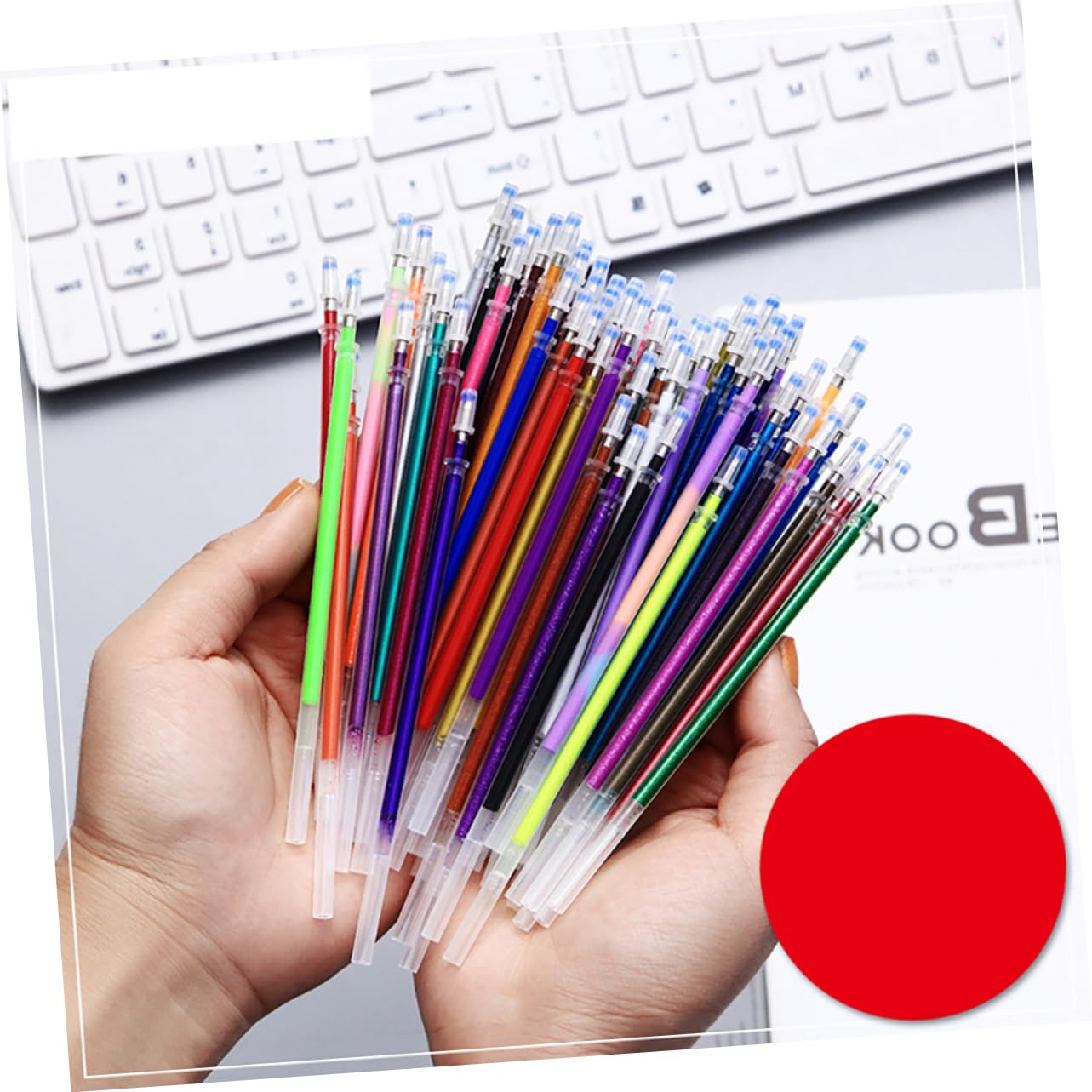 NUOBESTY 3pièces Recharge De Stylos Gel Couleurs Pailletées Métalliques Et Néon Pour Colorier Artisanat Doodling Et Scrapbooking Recharge Universelle Pour Stylos à Encre