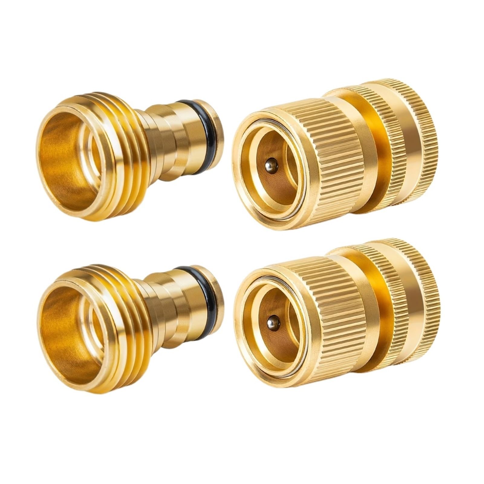 4 Pezzi/8 Pezzi Connettori For Tubi Da Giardino In Ottone 3/4 Pollici, Raccordi A Prova Di Perdite, Installazione Compatibile Con Flessibili(4PCS)
