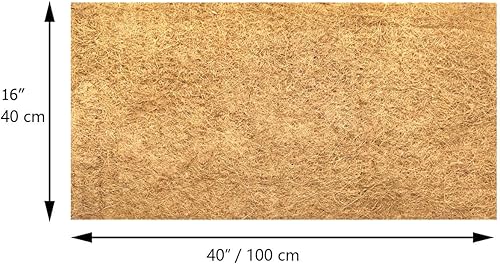 Miniatura 6 de SUNYAY Hojas de forro de fibra de coco natural de 16 x 120 pulgadas, rollo de fibra de coco para maceta, cesta de flores, decoración de jardín,