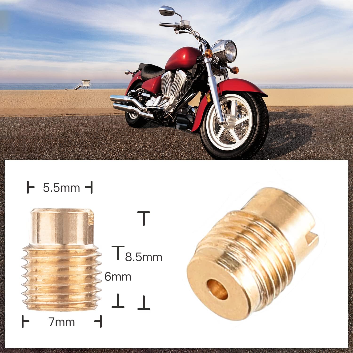 Amazon.co.jp: Main Jet Jetsetmoto Keihin Full Threaded Type/Large