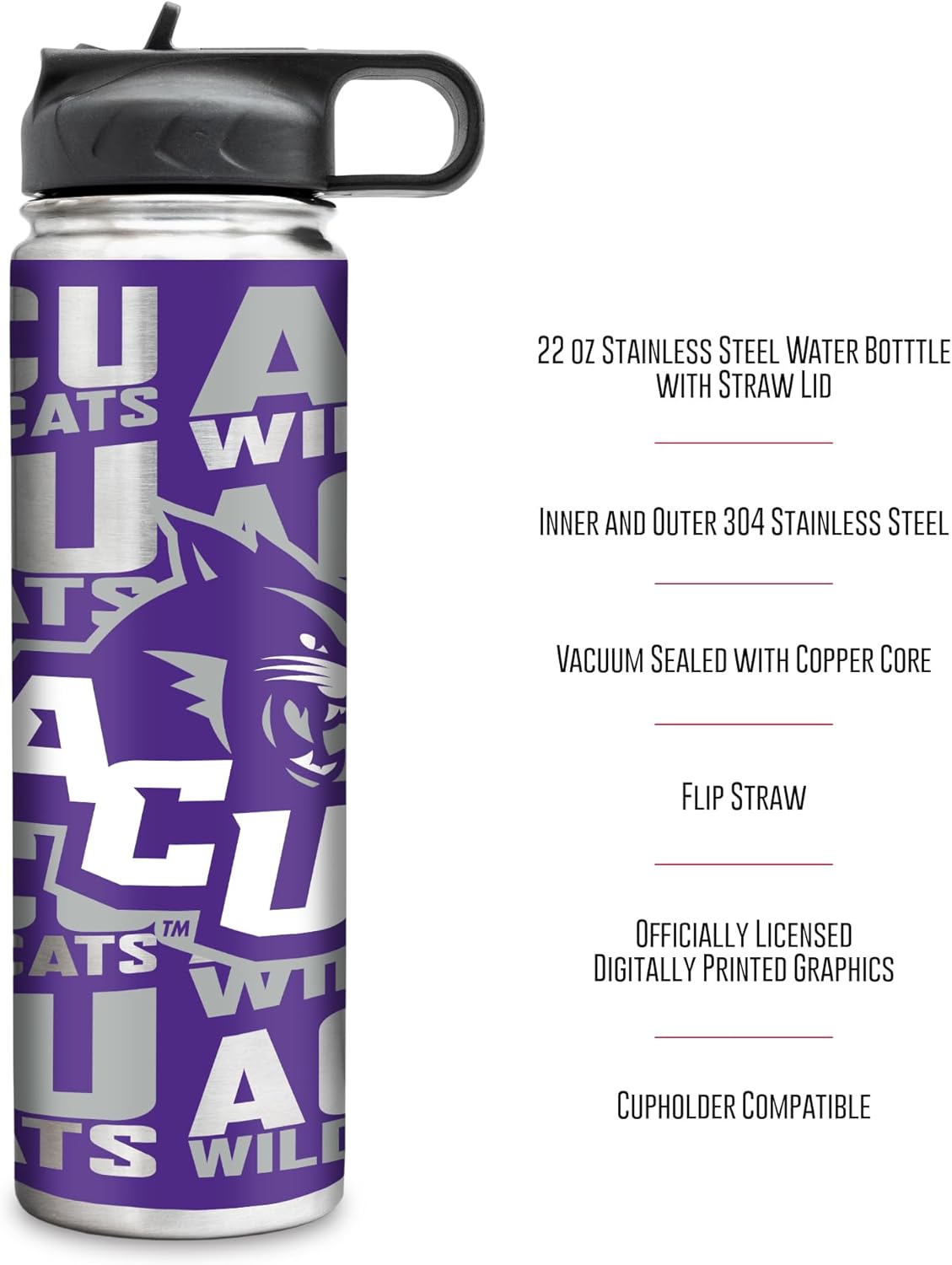 Rico Industries NCAA 22oz Stainless Steel Tumbler with Lid - Great For Coffee, Tea, Water or Cocktails - Image 6