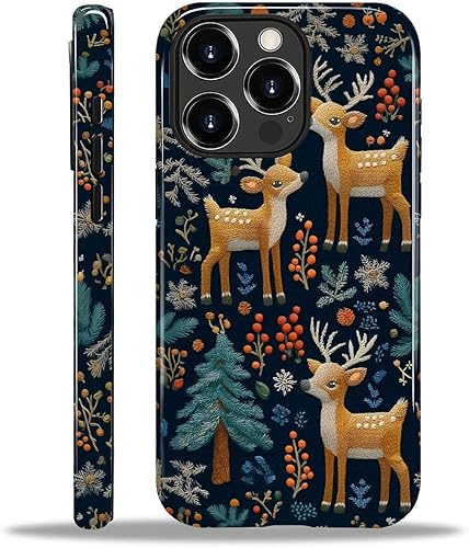 Miniatura 210 de Funda para iPhone 15 Pro Max, Diseño Floral Bohemio con Bordado Sintético - Protección Dual Híbrida Silicona + PC Duro Resistente a Golpes Funda