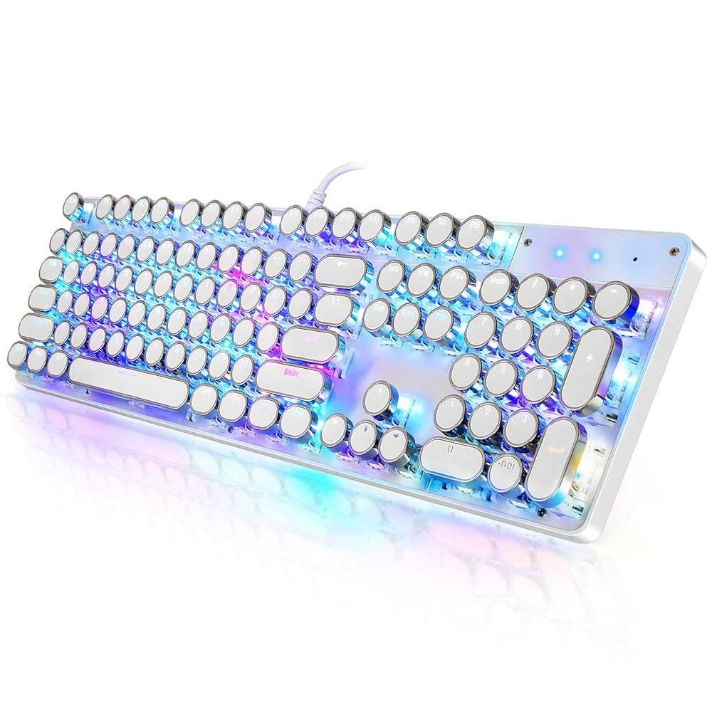 Amazon.com: YSCP Typewriter Style Mechanical Gaming Keyboard