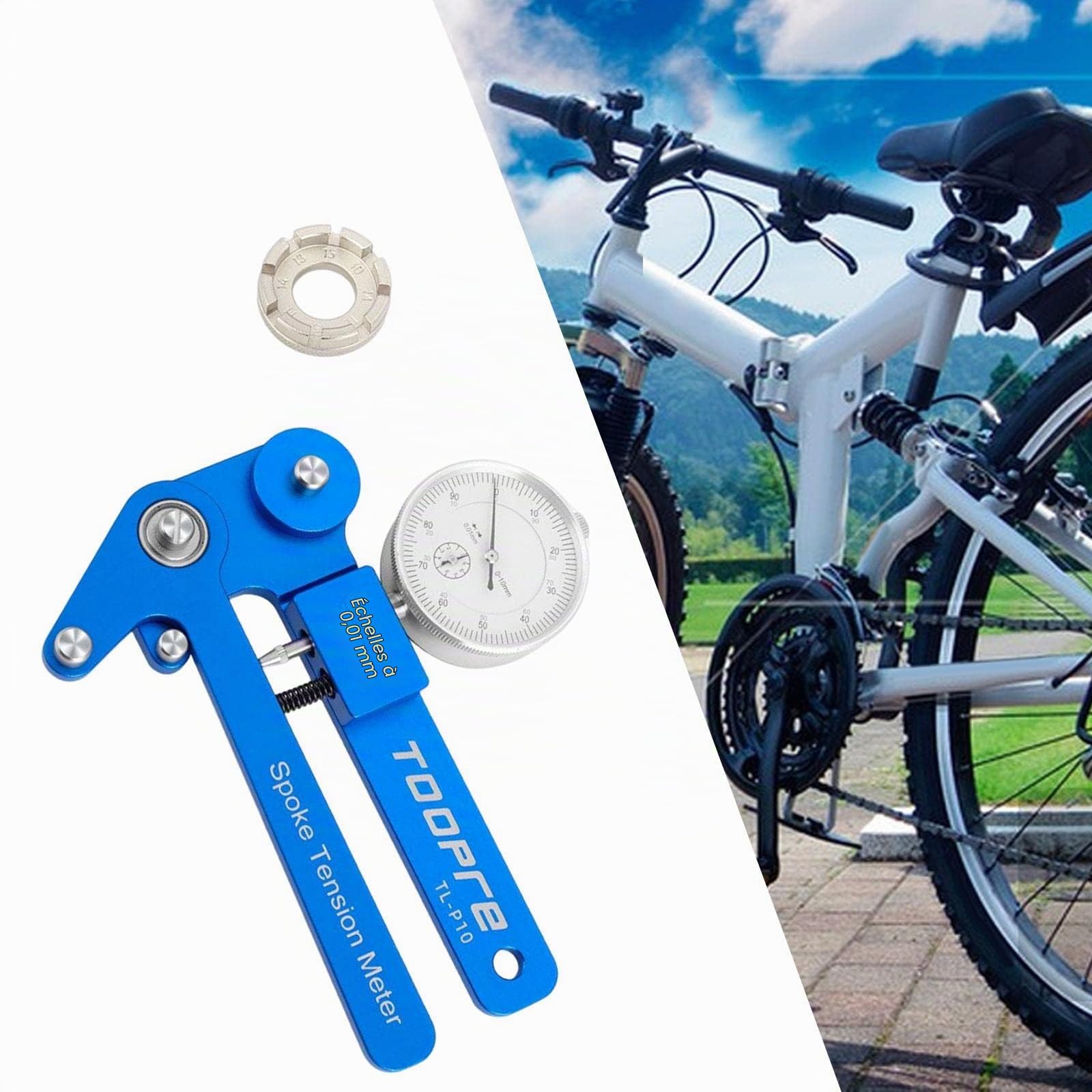 Harilla Vélos Tension Mètre Rayons Outil de Calibrage Durable Vélo de Route Indicateur Mètre VTT Jante Réglage Tensiomètre Vélo en Alliage D'aluminium