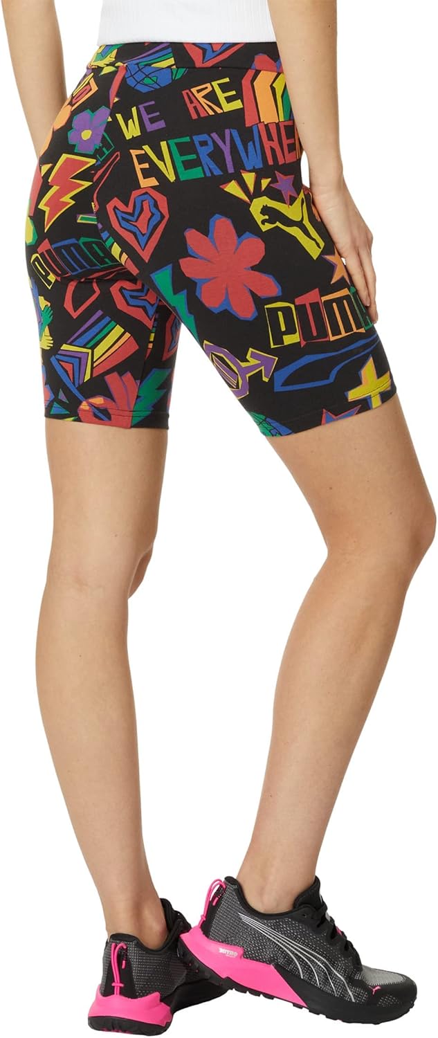 Puma Womens Downtown Pride All Over Print 7" Tight ShortsShorts - Image 2