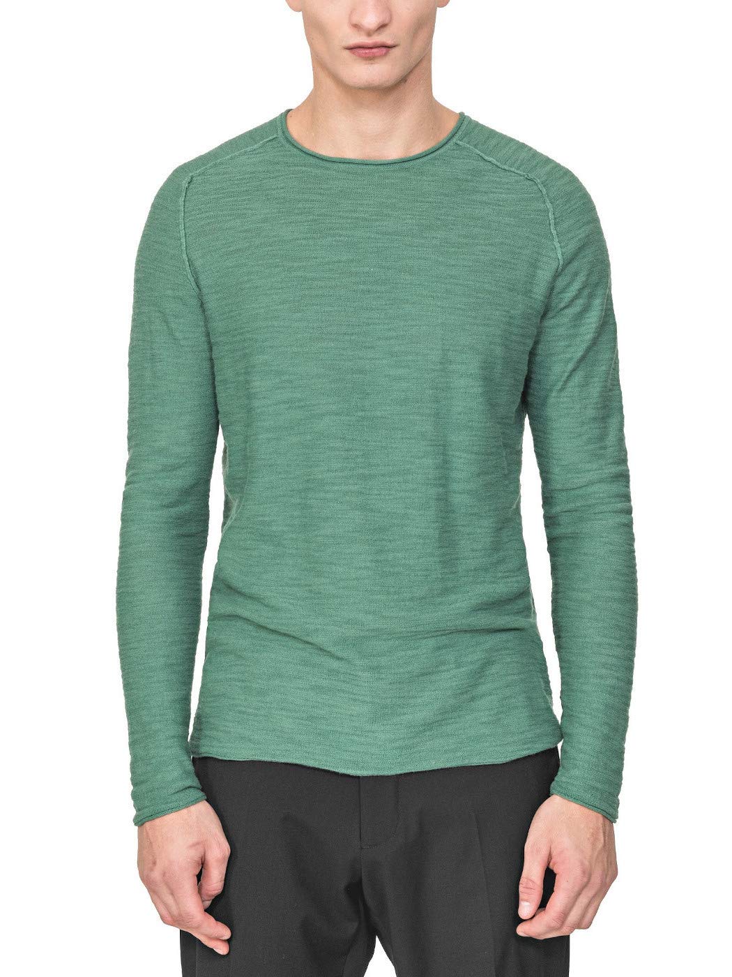 Antony MoratoMen's Maglia Girocollo Con Cuciture A Vista E Rolled Effect Long Sleeve Top
