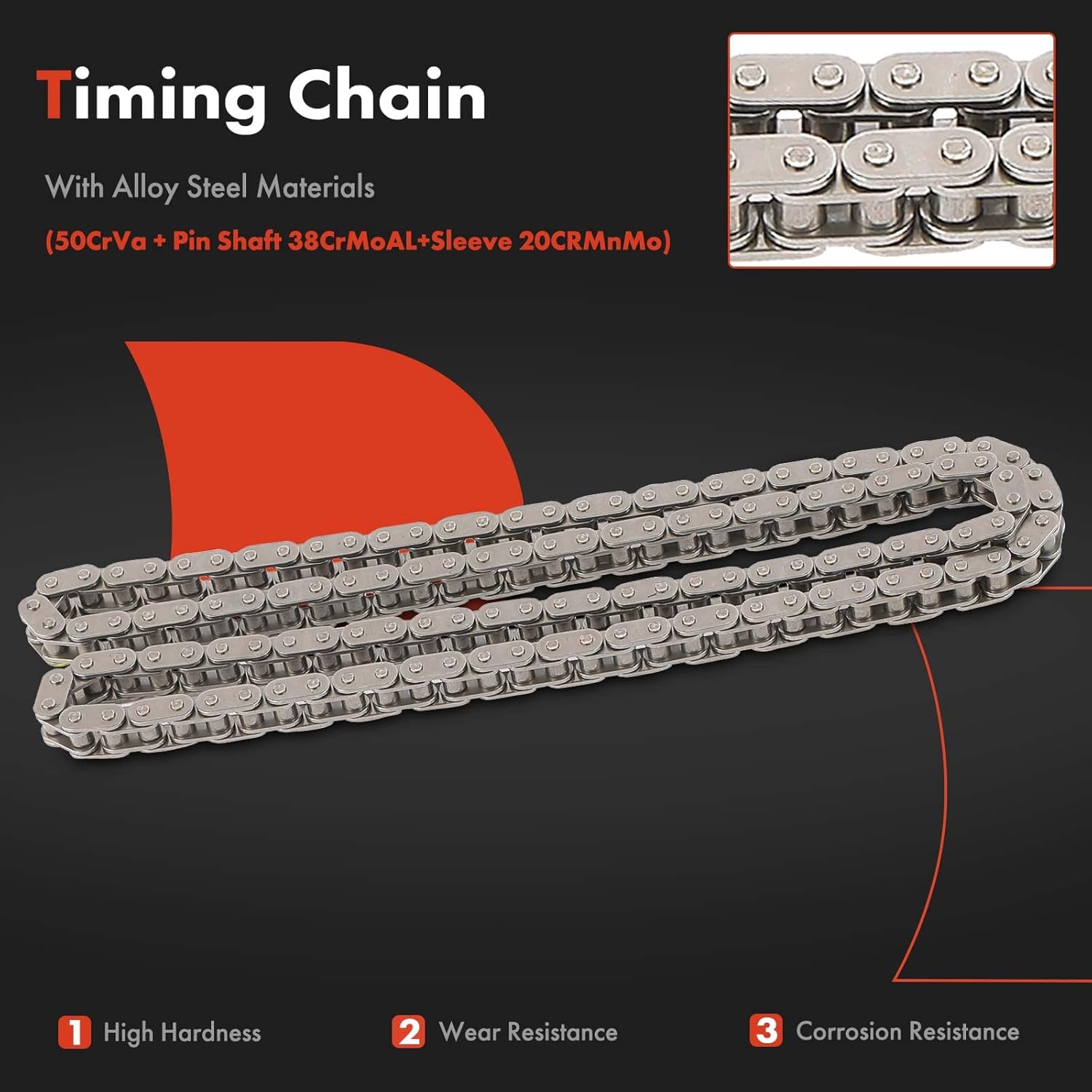 A-Premium 5-PC Engine Timing Chain Kit Compatible with Toyota Prius 2004-2009, Prius C 2012-2019, Yaris 2006-2018, Echo 2004-2005 & Scion xB 2004-2006, xA 2004-2006 - DOHC, L4 1.5L