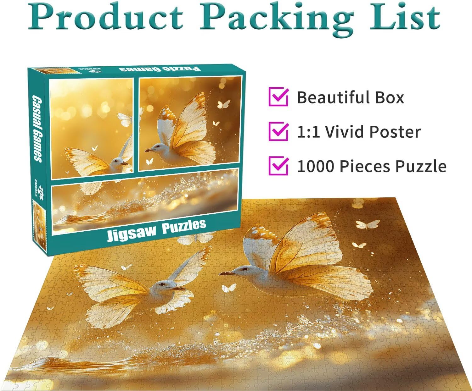 Puzzle Erwachsene 2000 Teile Vogel Schmetterling Educa Jigsaw für Kinder ab 8 Jahren Mädchen Jungen, Erwachsene Impossible Klassische Puzzles Schwer, Anspruchsvoll Spielspaß, Geschenke 70x99cm t-742