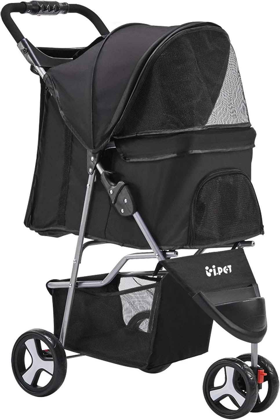 i.Pet Pet Stroller Pram Dog Cat Carrier Travel Pushchair Foldable 3
