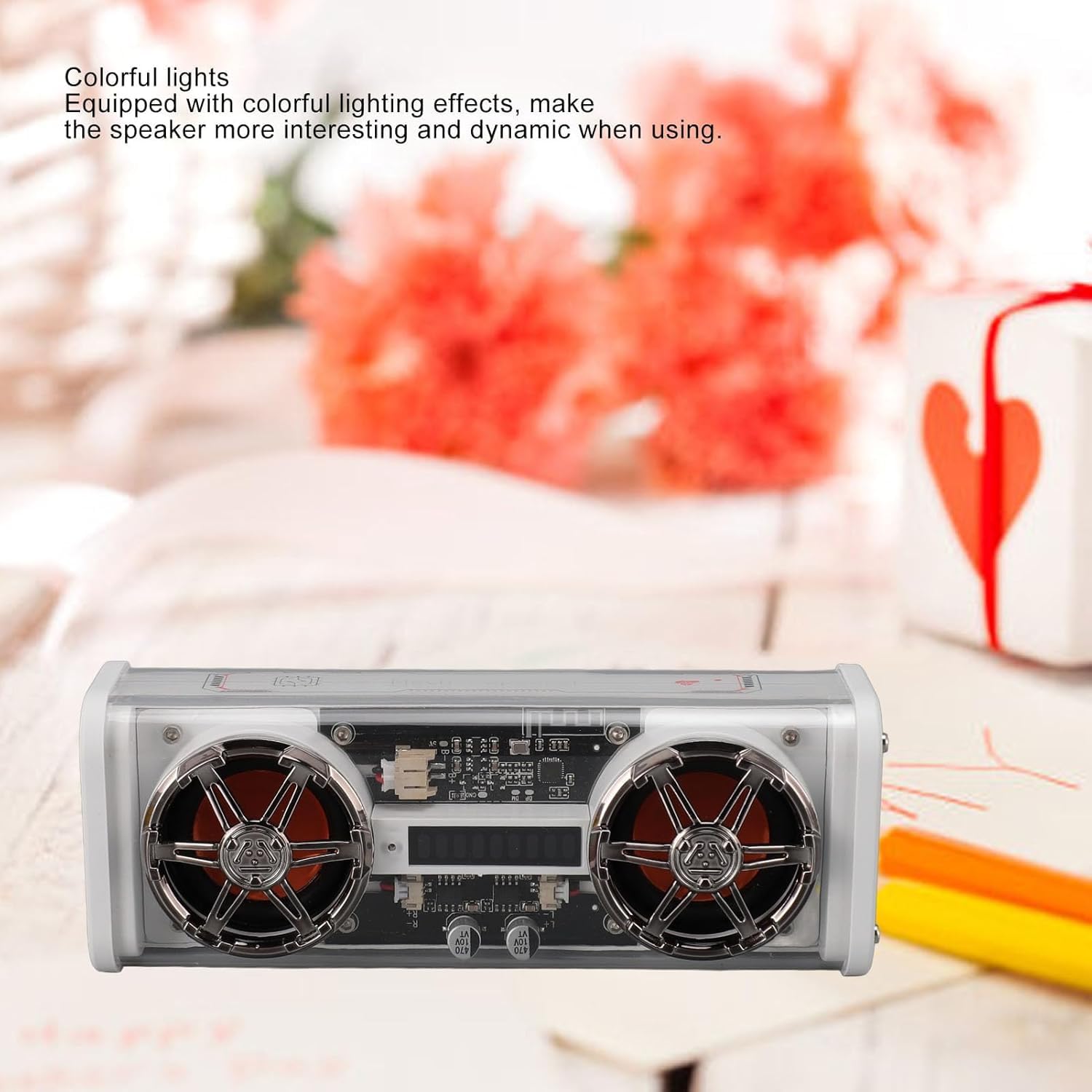 Przenośny Przezroczysty Subwoofer, Przezroczyste Głośniki Bluetooth, Wciągający Efekt Dźwiękowy I Obsługuje Połączenie Bluetooth, Zbuduj W Baterii 1000 MAh, Na Imprezę, Prezent Festiwalowy