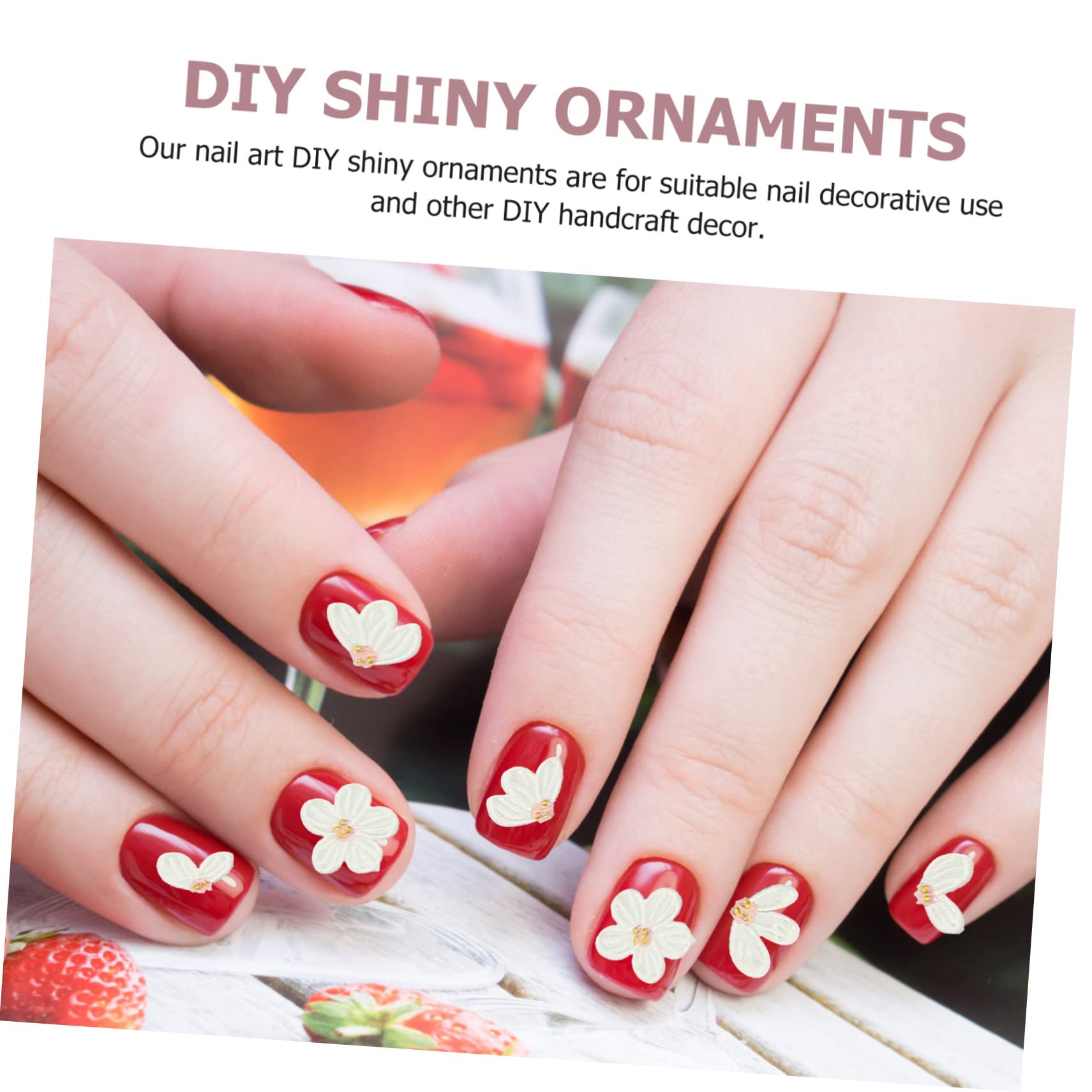 5 Set Adesivi Per Unghie Con Fiori Decorazioni Eleganti Per Nail Art Per Creazioni Diy Facili Applicare Per Domestico 3 Fogli*5