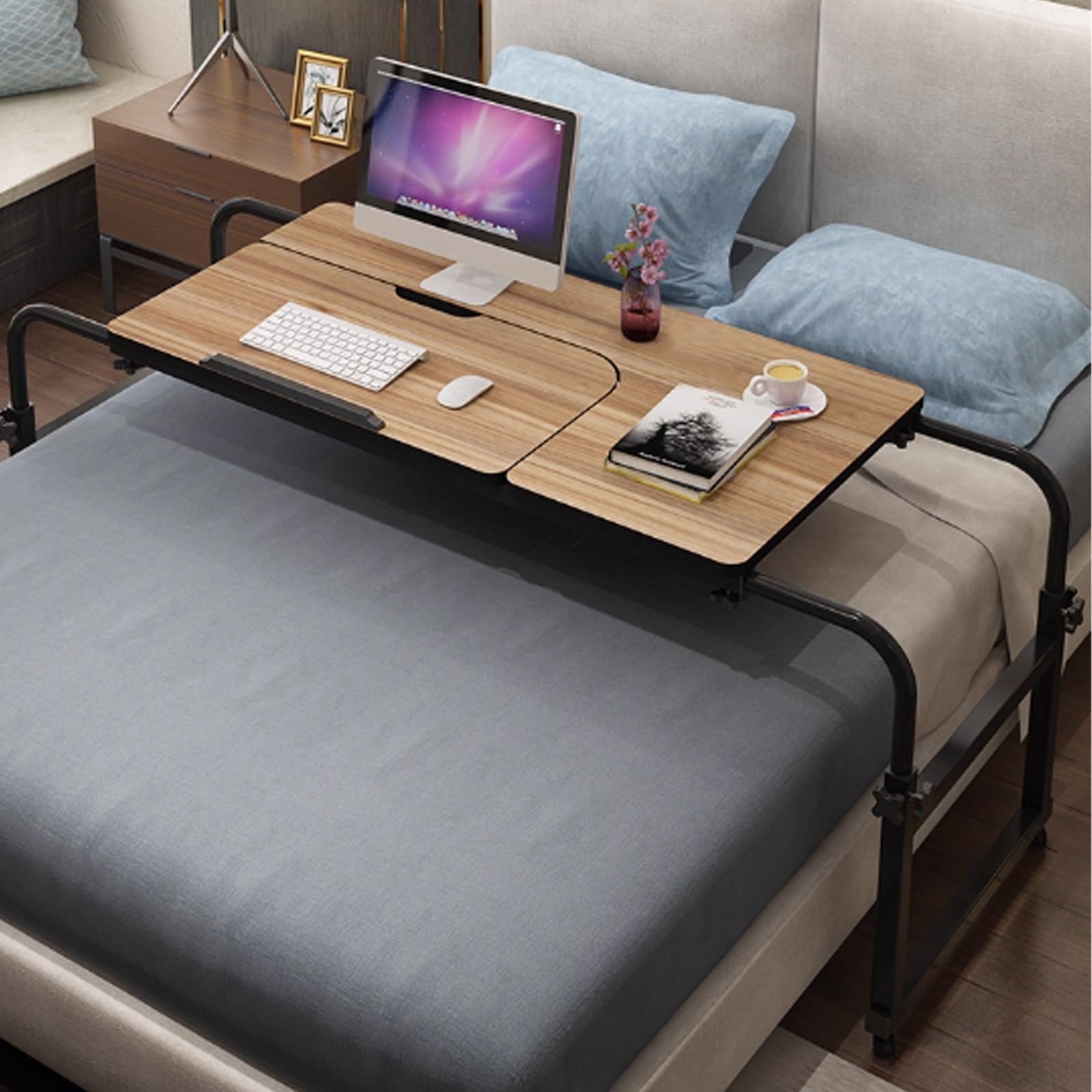 Plateau en bois fabriqué pour table d'appoint ergonomique et mobile