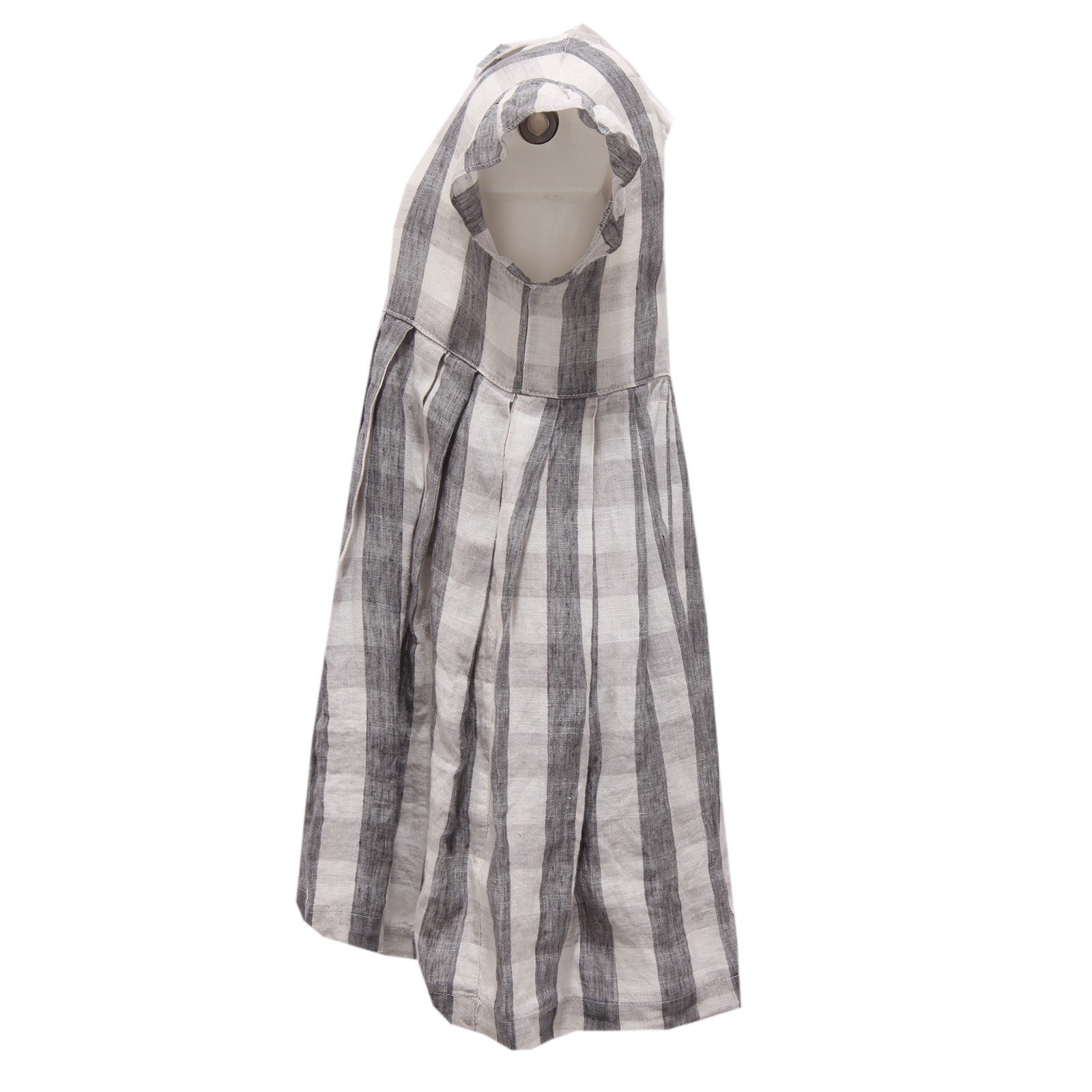 8757R vestito bimba IL GUFO lino grigio abito dress kid-18 MONTHS